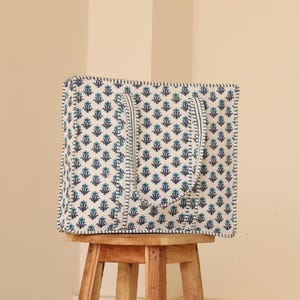 Hand Block Printed Tote Bag, Shoulder Bags, Grocery Bag, Quilted Bag For Women, Travel Weekender Bag, Carry Bag, Large Shopping Bags | Pattern 0008