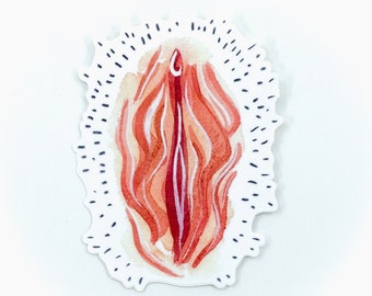 Betty Sticker / Feminist LGBTQIA Labia Vagina Vulva Yoni Art Midwife Doula Gift Goddess Sticker