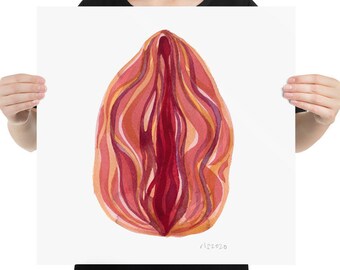 Molly Print / Feminist LGBTQIA Labia Vagina Vulva Yoni Art Midwife Doula Gift Goddess Art Print