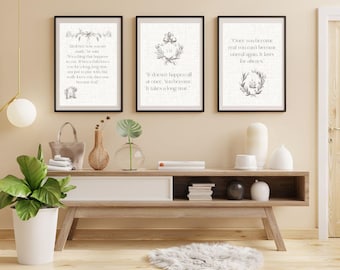Velveteen Rabbit Quotes Print Set: Classic Nursery Wall Art (Digital Download)