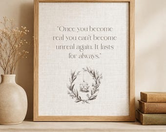 Velveteen Rabbit Quote Print: Classic Children's Book Nursery Decor (Digital Download) Quote 3