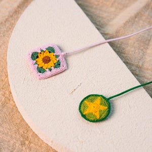 Handgemachtes Lesezeichen, Sonnenblume & Stern-Mond Lesezeichen, handgemachtes Geschenk für Leser, Geschenk für Buchliebhaber