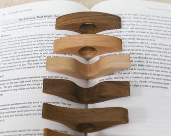 Wood Book Page Holder, Wooden Thumb Page Holder, Page Spreader,Book Accessories,Book Lover Gift, Gift for Reader,Reading Holder