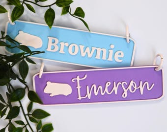 Custom Guinea Pig Cage Name Tag