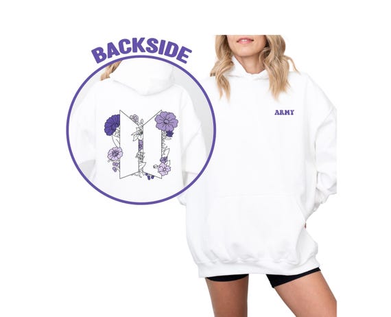 BTS Member Hoodie, Kpop Fan Hoodie, Bts Shirt, BTS Merch, BTS Gifts, Bts Flower Hoodie, Kpop Shirt, Bts Cute Hoodie, Bts Logo Flower