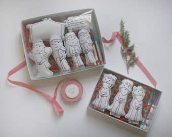 Endless Christmas Crafting Nativity Doll Set - Washable Doodle Dolls