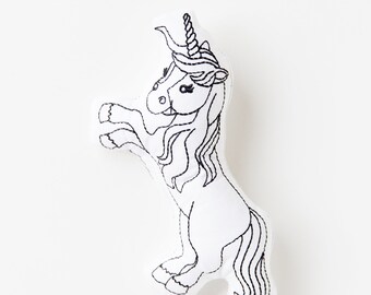 Unicorn Doodle Doll - Pegasus Doll - Fantacy Horse Toys - Color Your Own Activity