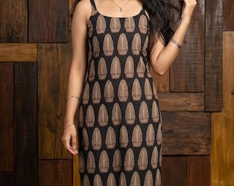 Multiple Color Ajrakh Print Cotton Women Sleeveless Kurti, Ethnic Top Casual Outfit Office Wear