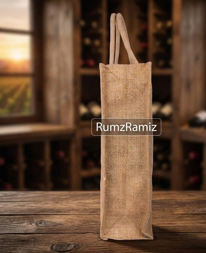 18x16x5 inch Natural Jute With Zip Bag Eco Friendly Shopping, Reusable Grocery, Minimalist Carry image 3
