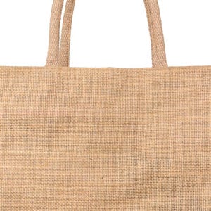 18x16x5 inch Natural Jute With Zip Bag Eco Friendly Shopping, Reusable Grocery, Minimalist Carry image 7