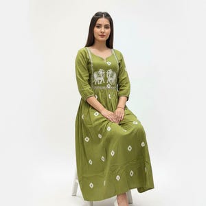 parrot green dress design Buy online Parrot Green Flared Ethnic Dress from ethnic wear for Women by Afsana Anarkali for 1390 at 68% off