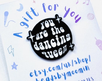 ABBA Dancing Queen Enamel Pin – Retro Style Badge - small gift