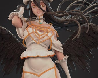 Figura de demonio de fantasía imprimible en 3D (STL) de Dark Winged Lady (Descarga digital)