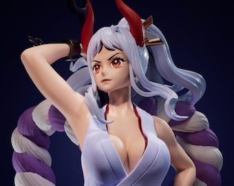 Dragon Princess – Oni Warrior Woman STL – 3D Printable Anime-Inspired Statue