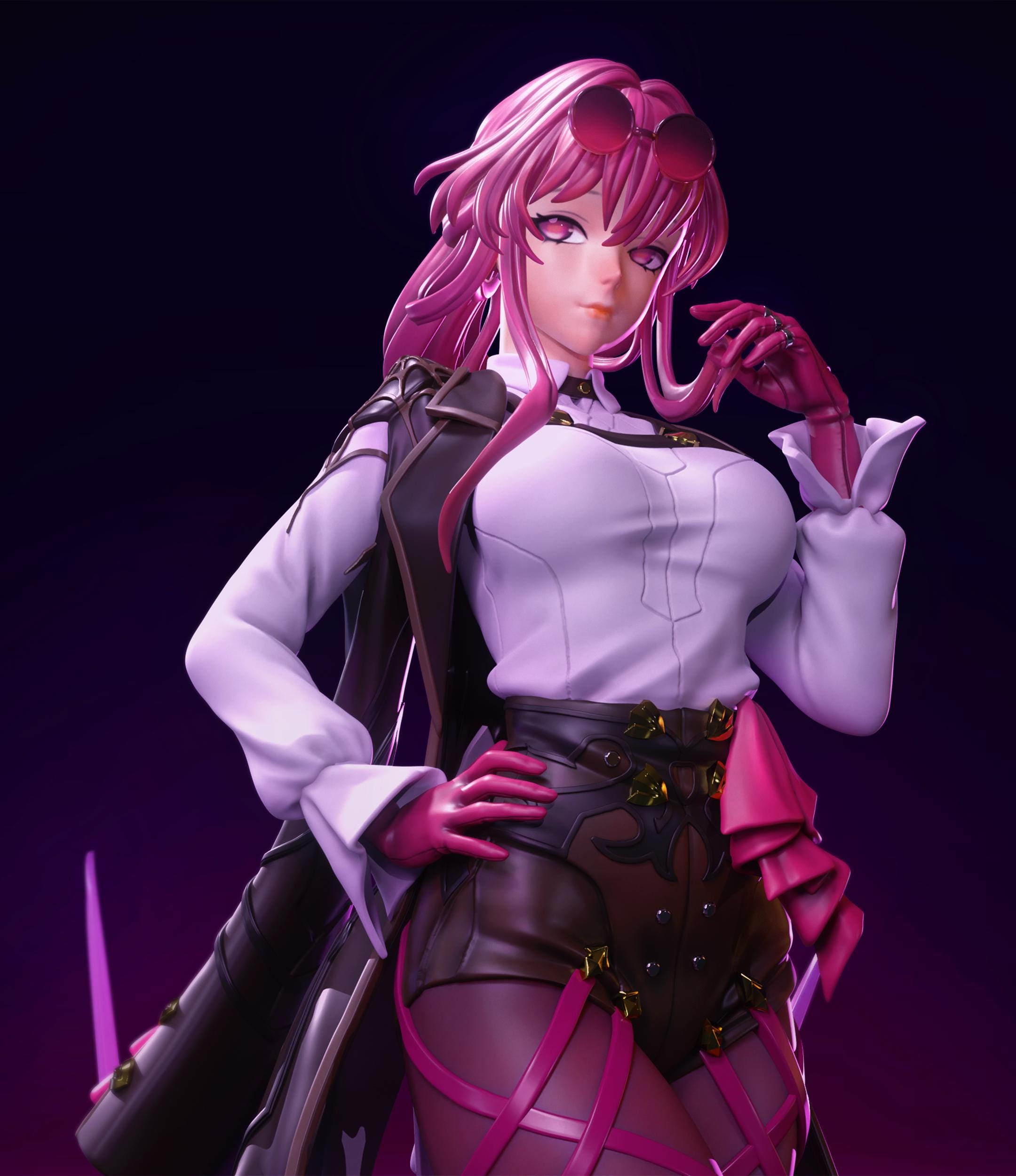 Stellaron Hunter STL – 3D Printable Anime-inspired Femme Fatale Statue ...