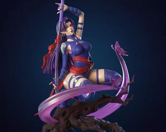 Psychic Ninja warrior STL - 3D druckbare Fantasy Heldin Statue - Digital Download