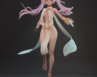 Ethereal Elf Mage Girl – 3D Printable Figure