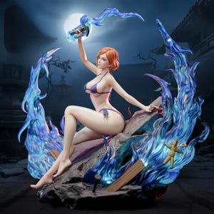 Muñeca maldita Bruja STL – Elegante modelo de hechicera de anime para impresión 3D – Luchadora de fantasía oscura para resina y FDM