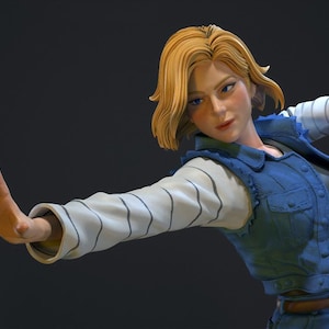Cybernetic Heroine STL – 3D Printable Sci-Fi Woman Statue – Digital Download