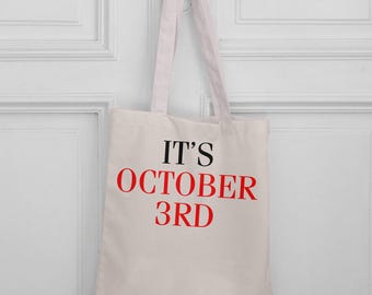 Bolsa de tela ecológica con frases de Chicas Pesadas, regalo sostenible, ¡es el 3 de octubre!