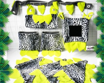 Conjunto de acessórios para gaiola de lã: rede de selva, túnel, bolsas