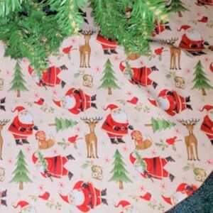New Santa Claus and friends tree skirt, 41&quot; wide