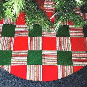 NEW Handmade Quilted Patchwork tree skirt.  43" wide  CT932