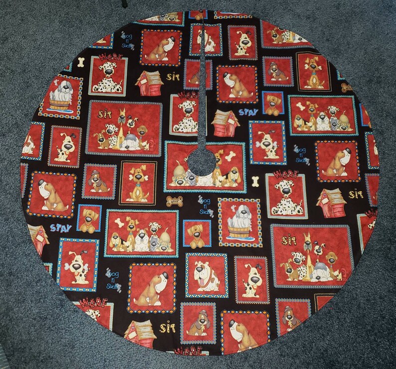 Dogs Christmas Tree skirt 35 Etsy
