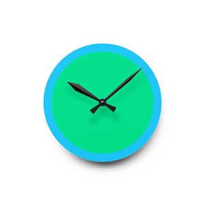 Colorful Modern Acrylic Wall Clock, Contemporary Home Decor, Unique Gift for Housewarming, Birthday, or Holiday