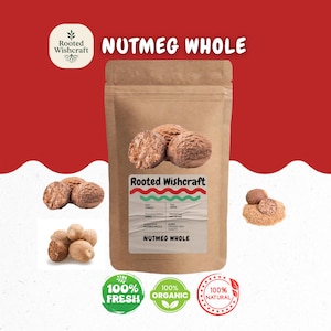 Organic Nutmeg Whole | Myristica fragrans | Dried Herbs | Herbal Tea | Herbal Products | Bulk Herb | Herbal Remedy