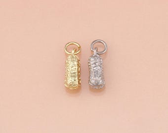 18K Gold Filled Peanut Pendant,Plant Charm for Jewelry Making,DIY Necklace Charm Hypoallergenic,Handmade Supply