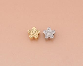 18K Gold Filled Flower Spacer Beads,Flower Connectors for Jewelry Making,Craft Bead Supplies for DIY Bracelets and Necklaces