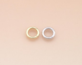 18K Gold Filled Round Carabiner Clasp,Carabiner Clasp for Jewelry Making,Smooth Spring Mechanism,Secure clasp for Necklaces and Bracelets