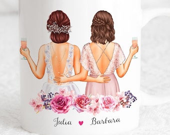 Taza personalizada para dama de honor, dama de honor, regalo de fiesta nupcial, taza de propuesta de dama de honor, regalo de novia, regalo de taza de mejor amigo, matrona de honor