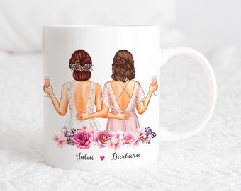 Taza de regalo de novia, taza de fiesta nupcial personalizada, regalo de propuesta de dama de honor, regalo de taza de mejor amigo, regalo de matrona de honor taza de dama de honor personalizada