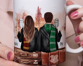 Valentine's Day Wizard Personalized Mug for friends girlfriend boyfried, HP mug, Custom wizard mug, best friends mug Magic love