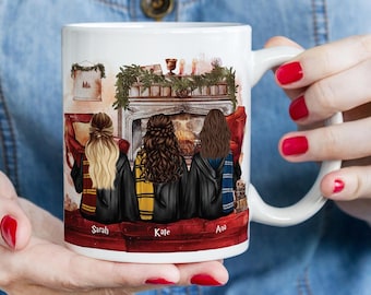 Christmas Wizard mug unique, Custom Wizard friends Personalized Mug,, bff mug, travel mug, Custom family mug, best friends mug