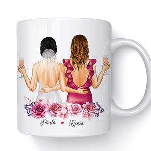 Tasse cadeau de mariée, tasse de fête nuptiale personnalisée, cadeau de proposition de demoiselle dhonneur, cadeau de tasse de meilleur ami, cadeau de matrone dhonneur tasse de demoiselle dhonneur personnalisée image 2