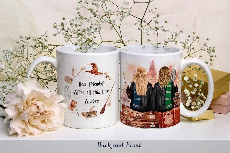 Valentine's Day Wizard Personalized Mug for friends girlfriend boyfried, HP mug, Custom wizard mug, best friends mug Magic love image 3