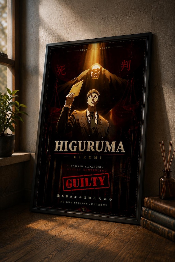 Higuruma Wall Art Print | Jujutsu Kaisen Anime Poster | Hiromi Higuruma Domain Expansion Art | Manga Wall Decor | Anime Room Decor Gift