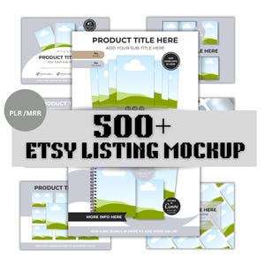 Etsy Mockup Listing Template | Editable Canva Template for Product Mockups • Digital Seller Listing Design • Shop Branding Kit