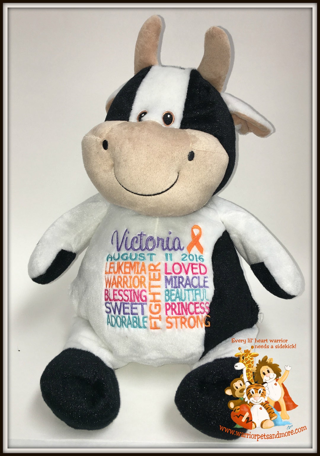 Leukemia Warrior Pet Personalized Warrior Pet, Stuffed Animal Etsy