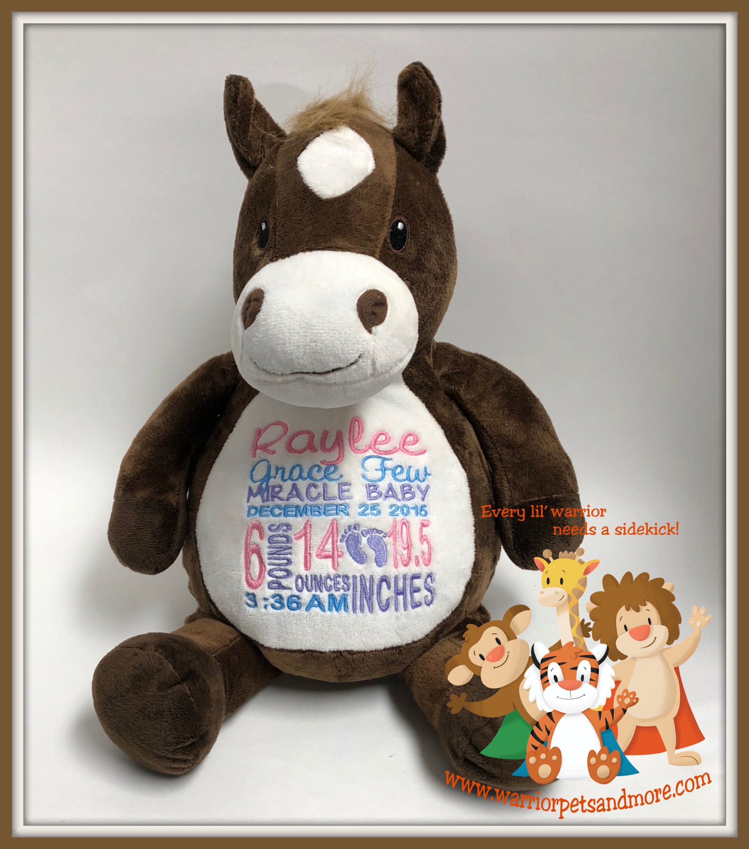 baby stats stuffed animal