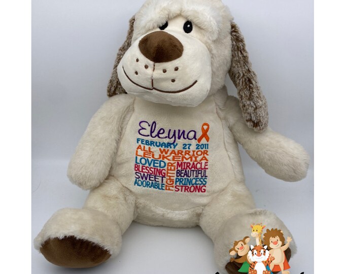 Leukemia, ALL, Cancer, Warrior Pet Personalized Warrior Pet, Stuffed