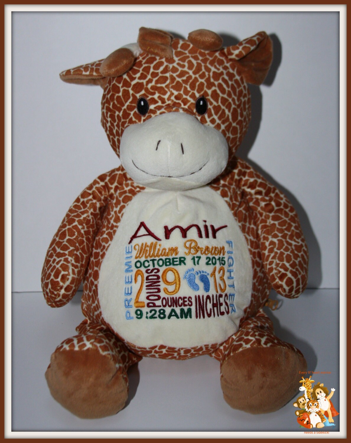 baby stats stuffed animal