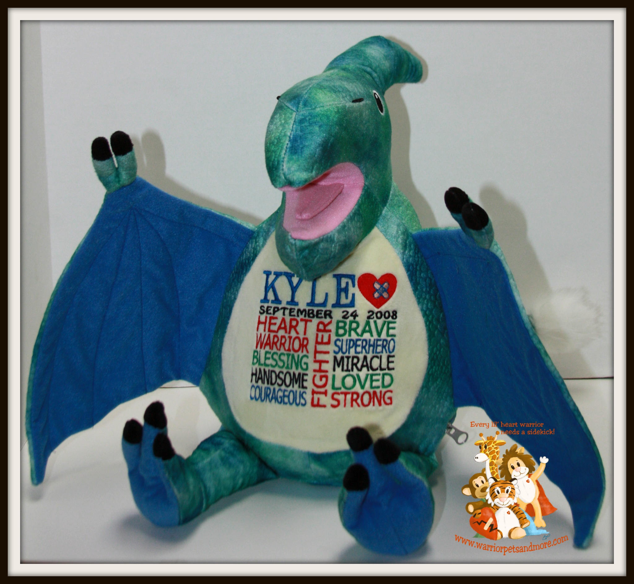 personalized dinosaur stuffed animal