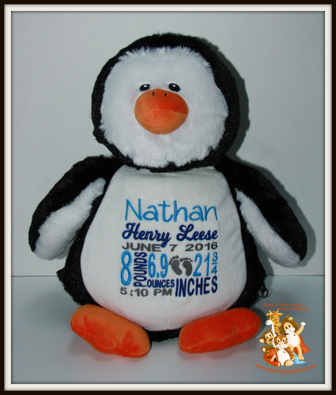 personalized stuffed penguin