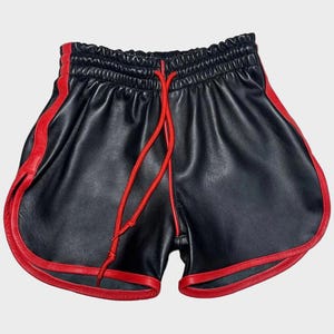Handcrafted Leather Dolphin Shorts: Retro Athletic Gym Shorts