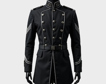 Men's Gothic Steampunk Tailcoat: Military Parade Jacket