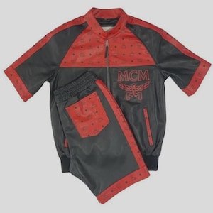 Handmade leather matching set featuring soft genuine leather construction and comfortable fit.